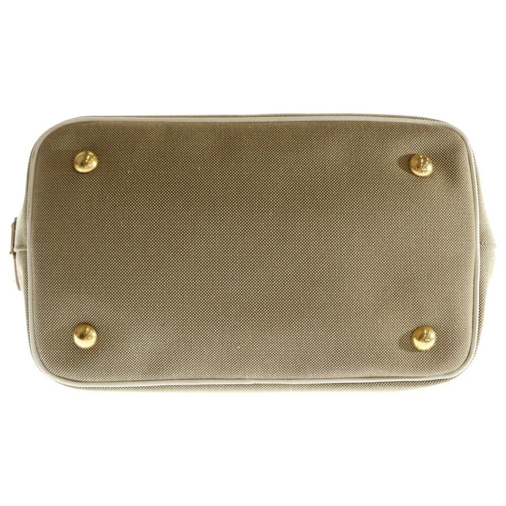 PRADA Logo Jacquard Handbag Shoulder Bag Beige Tan White RED - Picture 4 of 6